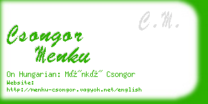 csongor menku business card